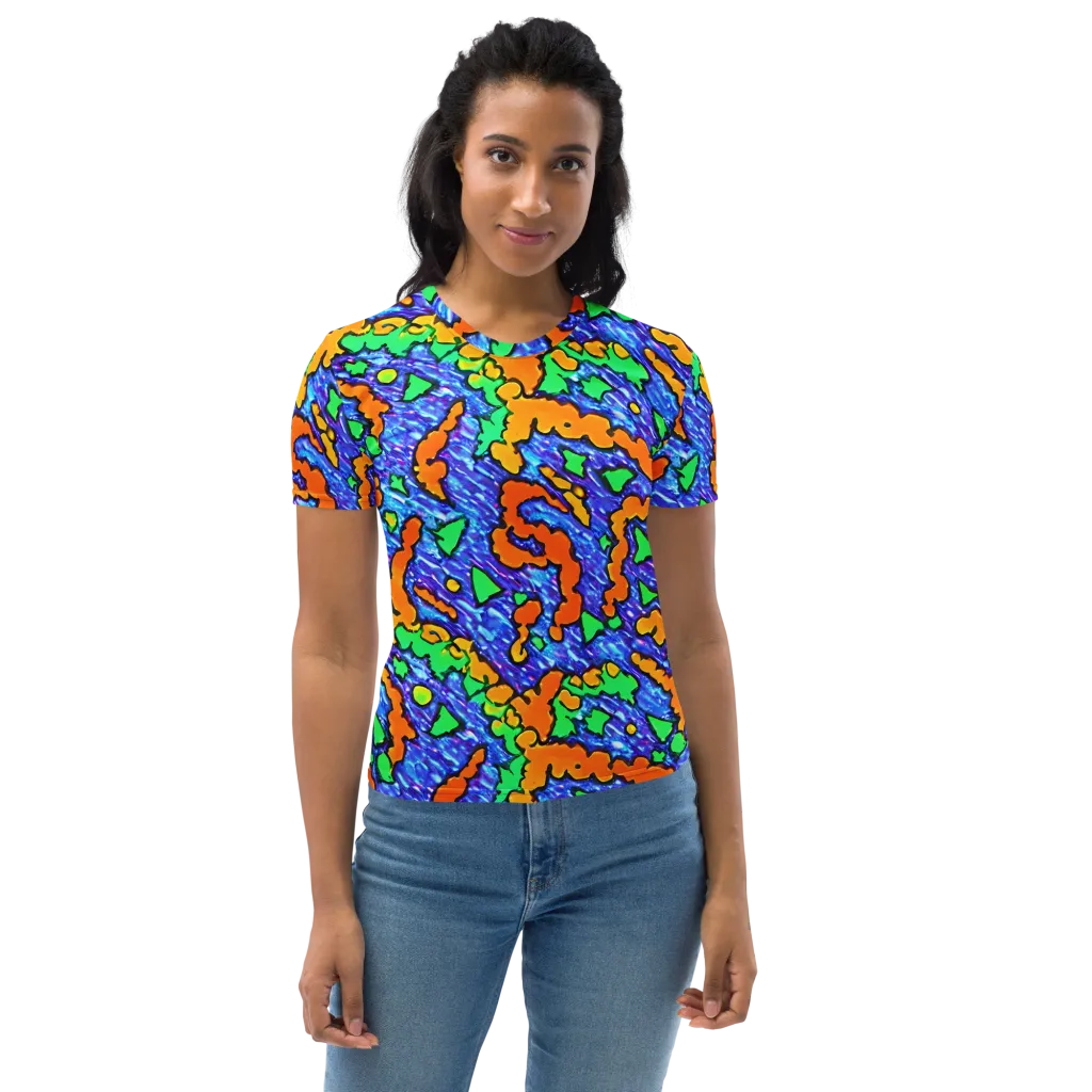 Azure Anarchy on Women's Crew Neck T-Shirt — Front