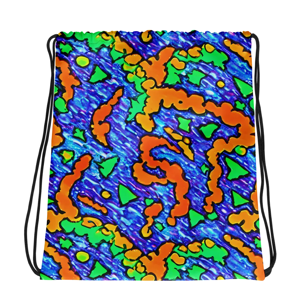 Azure Anarchy on Drawstring Bag — Photo