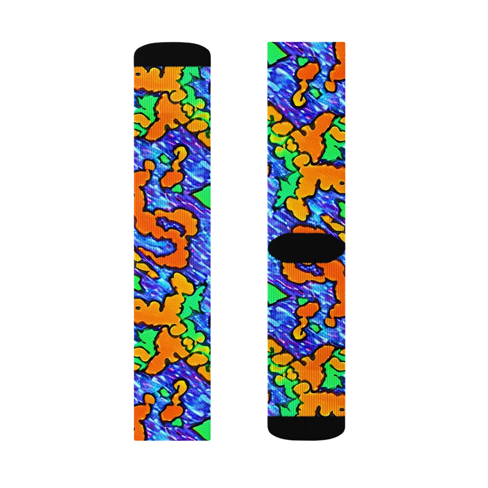 Azure Anarchy on Socks — Right Sock