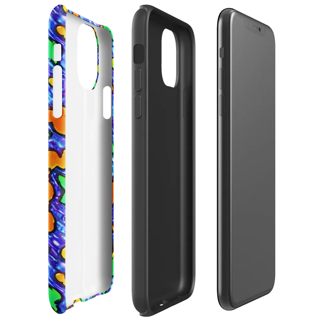 Azure Anarchy on Tough Case for iPhone® — Right