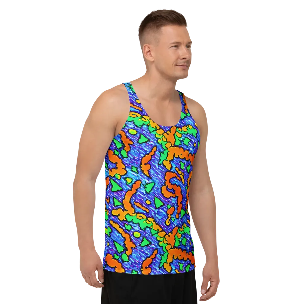 Azure Anarchy on Men's Tank Top — Right Front