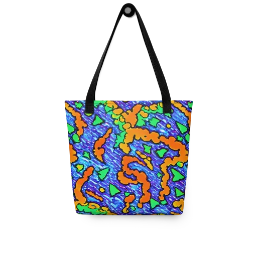 Azure Anarchy on a Tote Bag