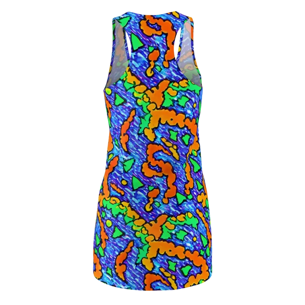 Azure Anarchy on Racerback Dress — Back