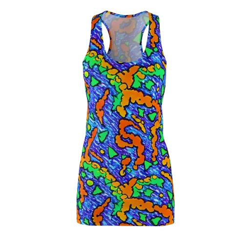 Azure Anarchy on a Racerback Dress