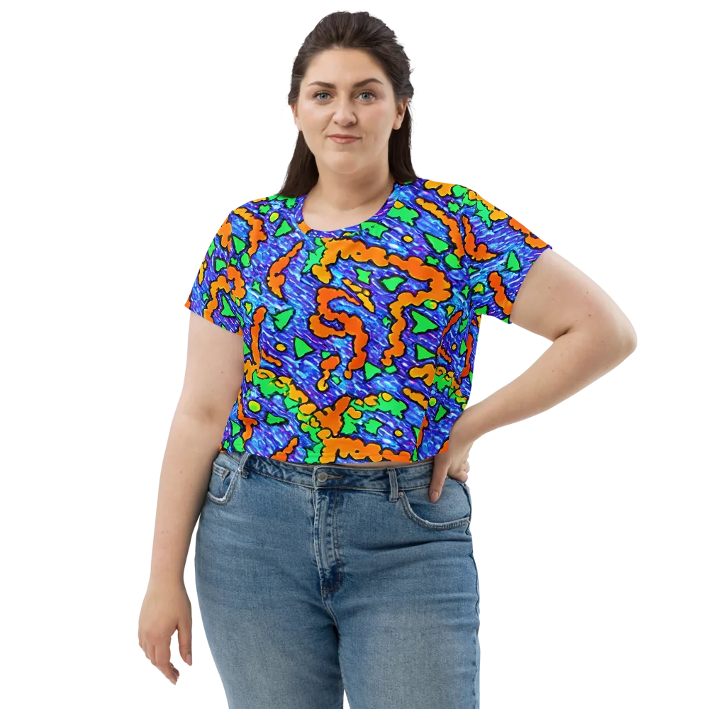 Azure Anarchy on Crop Tee — Front