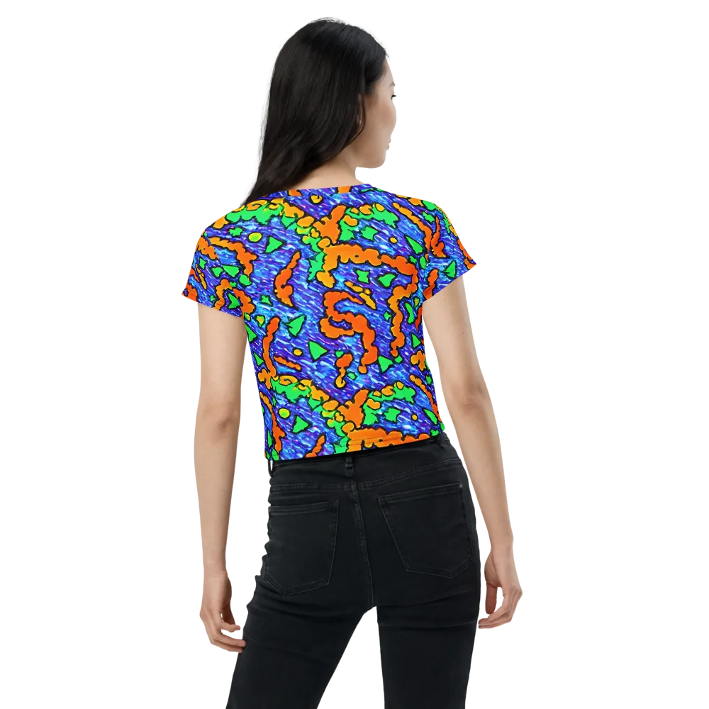 Azure Anarchy on Crop Tee — Back