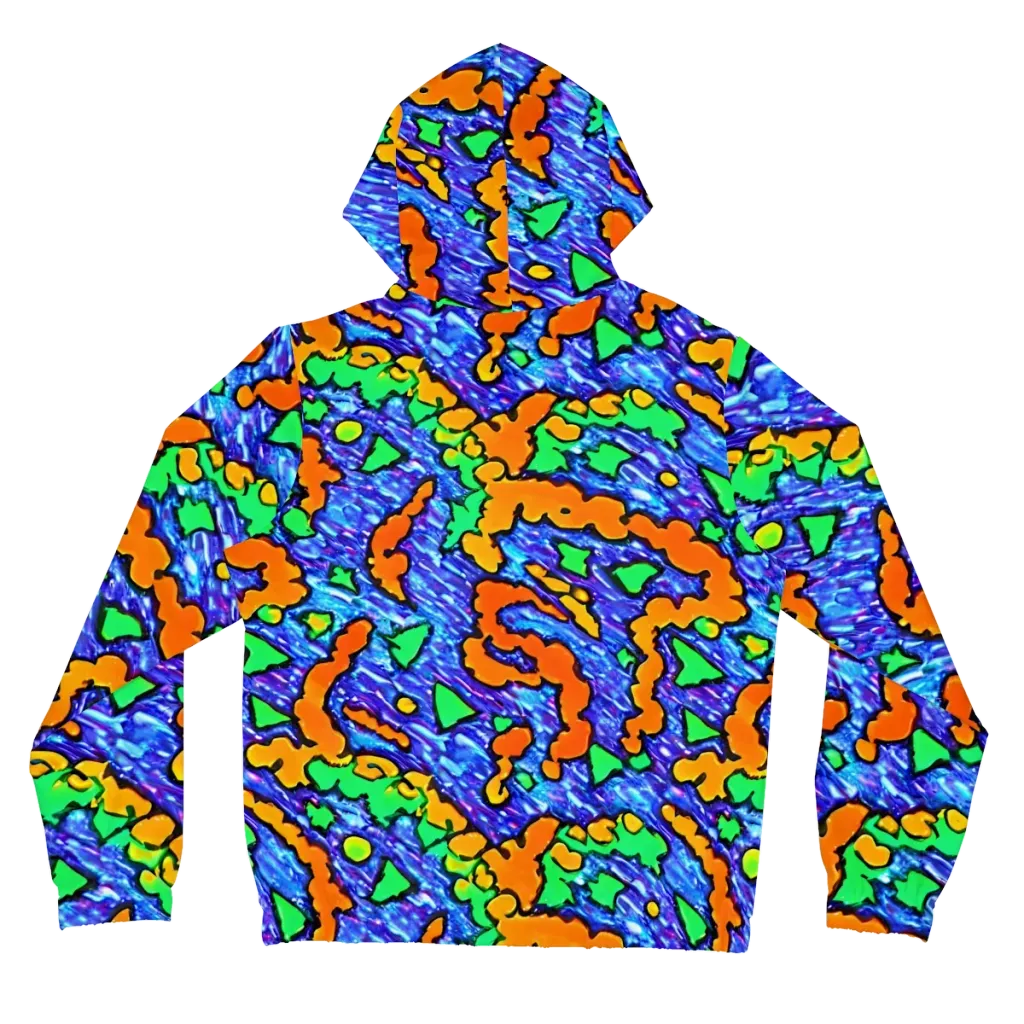 Azure Anarchy on Women's Full-Zip Hoodie — Back