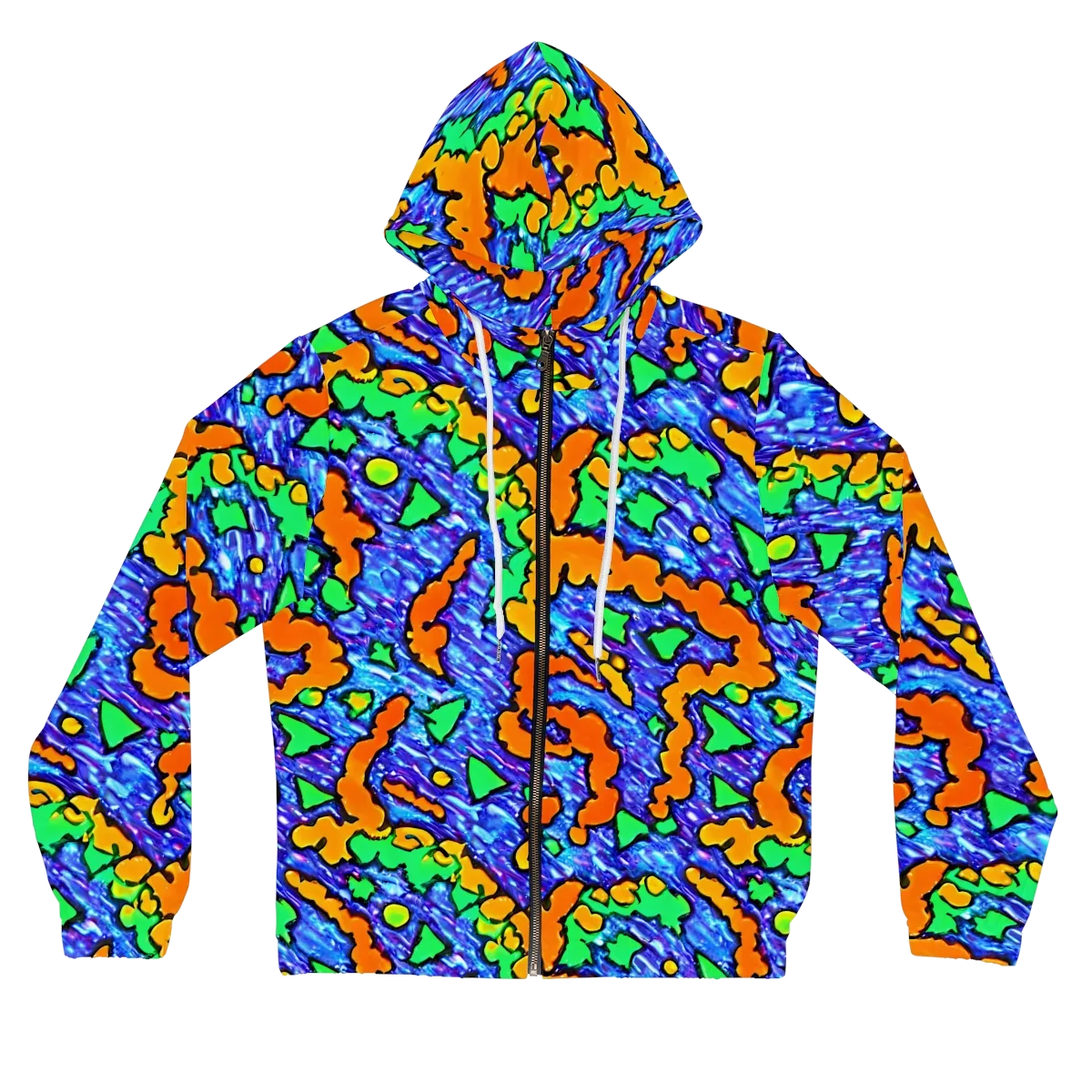Azure Anarchy on Women's Full-Zip Hoodie — Front