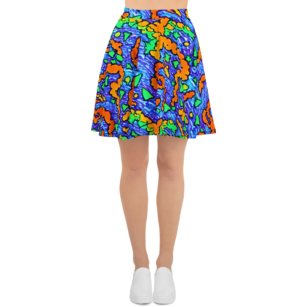 Azure Anarchy on Skater Skirt — Front