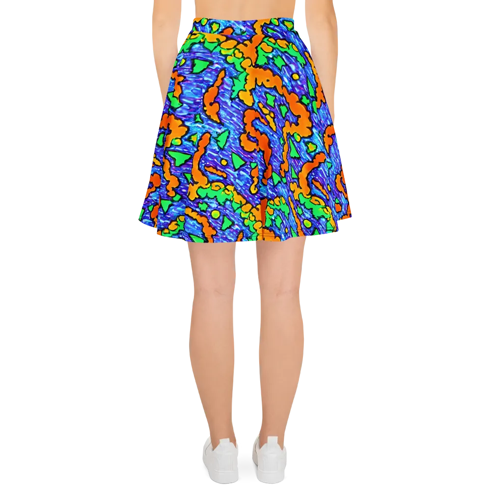 Azure Anarchy on Skater Skirt — Back