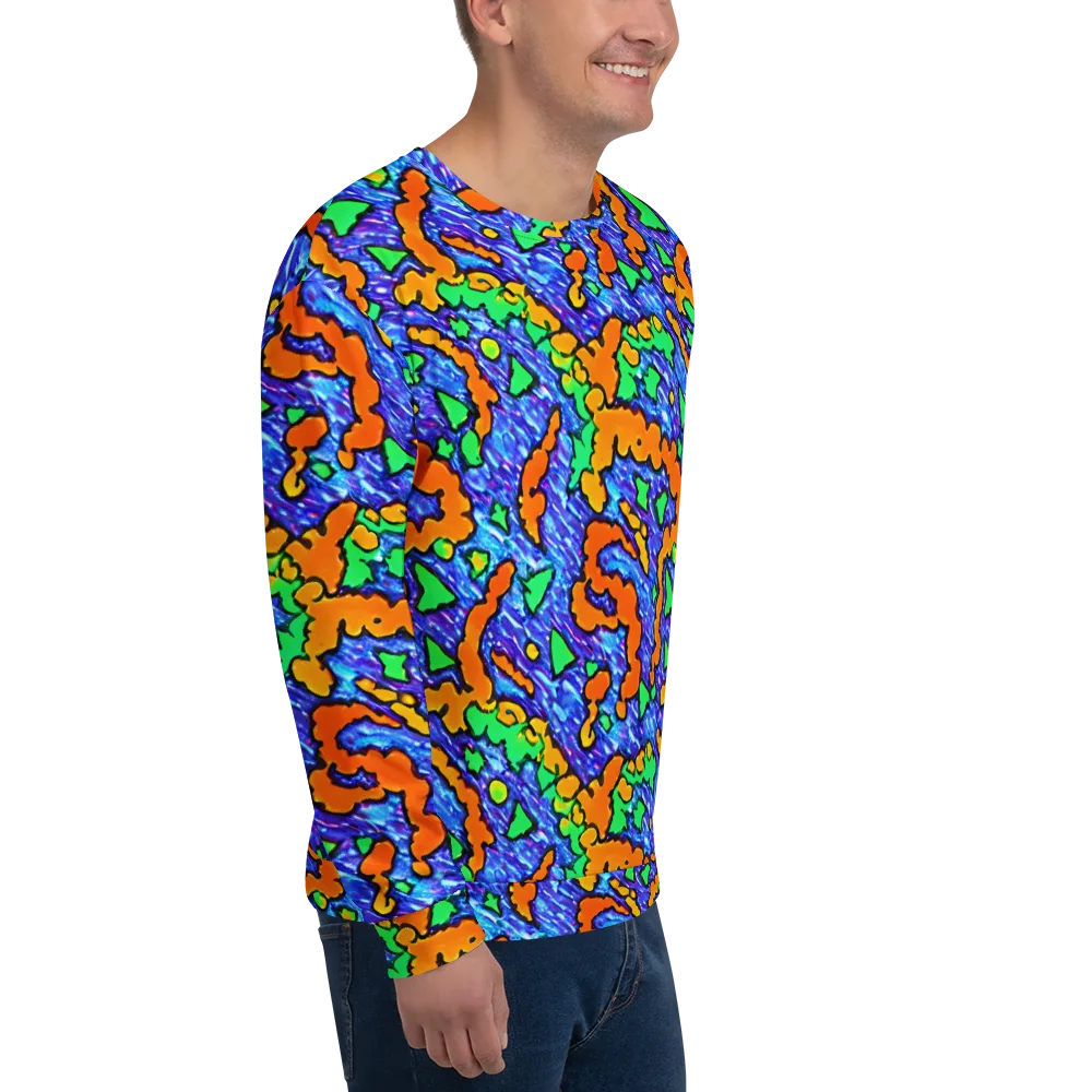 Azure Anarchy on Sweatshirt — Right Front