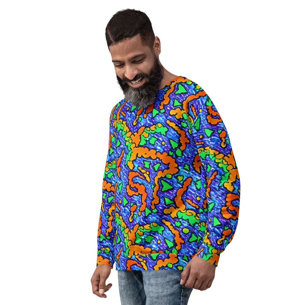 Azure Anarchy on Sweatshirt — Left Front