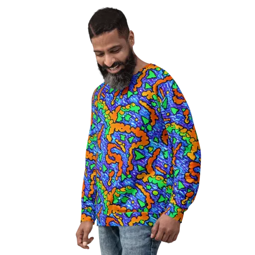 Azure Anarchy on a Sweatshirt