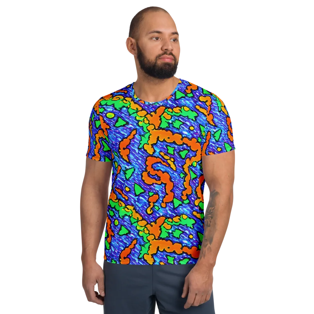 Azure Anarchy on Men's Athletic T-Shirt — Front