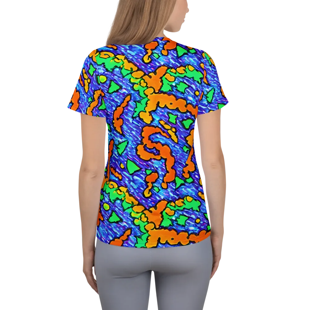 Azure Anarchy on Women's Athletic T-Shirt — Back