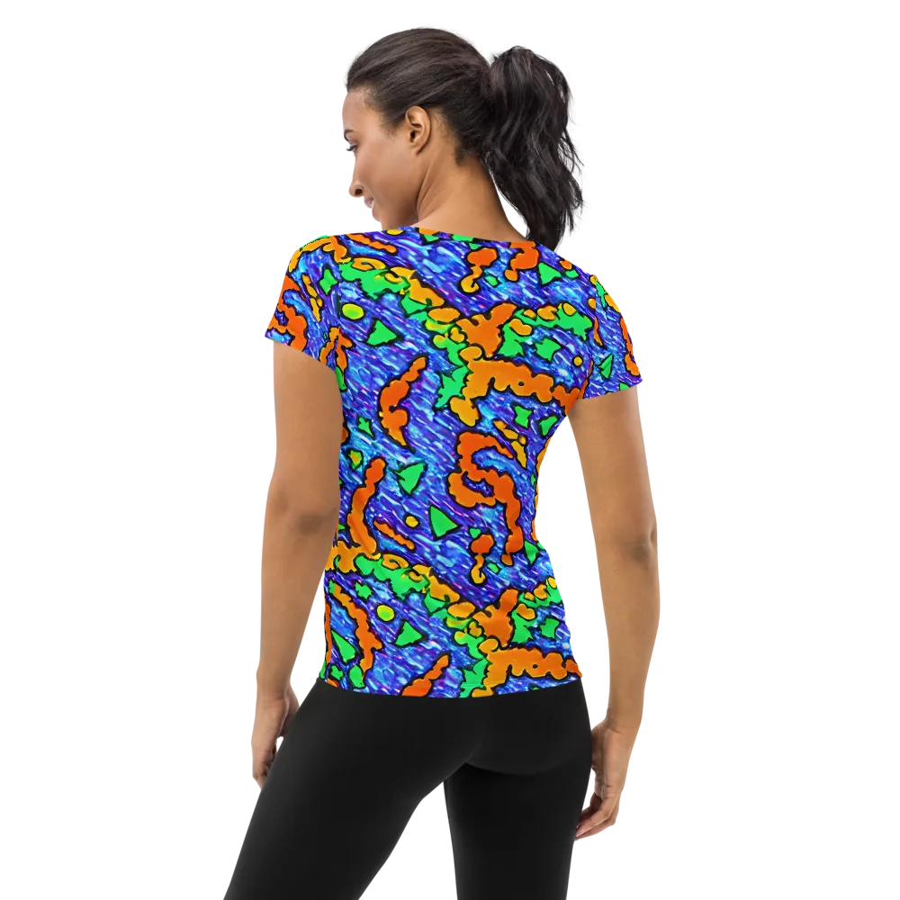 Azure Anarchy on Women's Athletic T-Shirt — Back