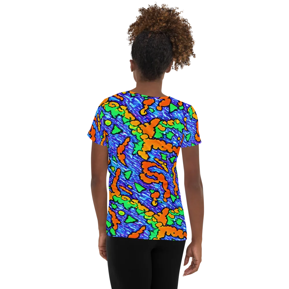 Azure Anarchy on Women's Athletic T-Shirt — Back