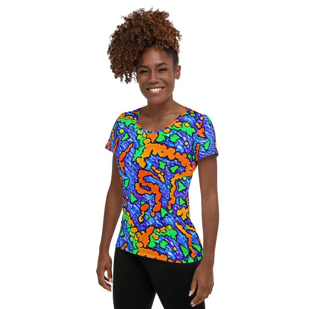 Azure Anarchy on Women's Athletic T-Shirt — Left