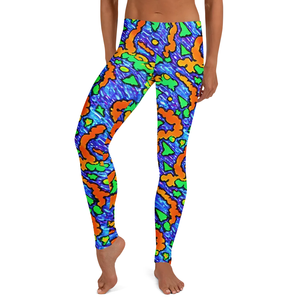 Azure Anarchy on Leggings — Front