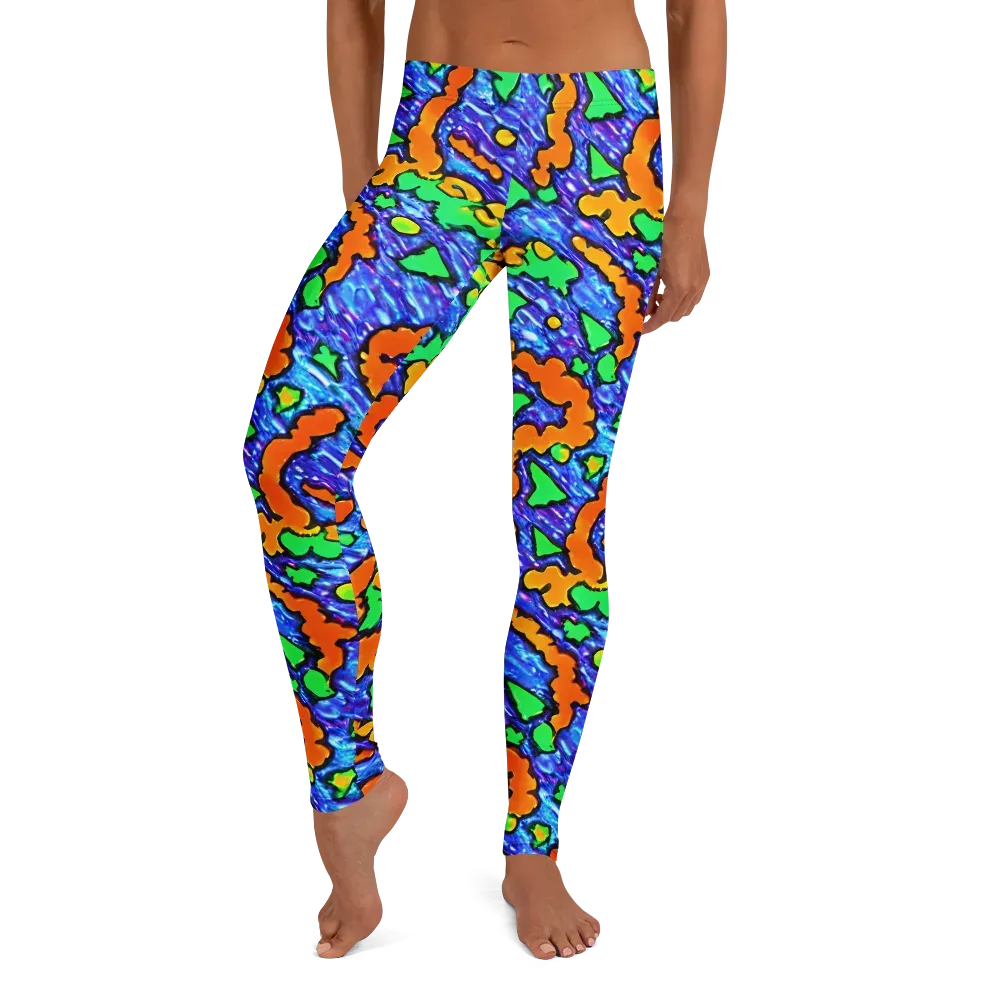 Azure Anarchy on Leggings — Front