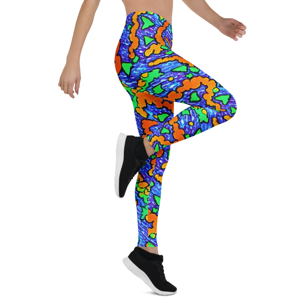 Azure Anarchy on Leggings — Right