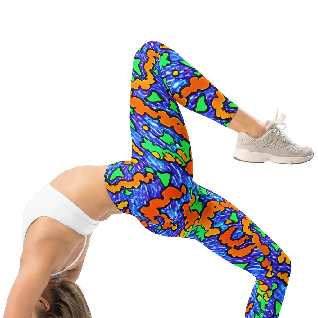 Azure Anarchy on Leggings — Right