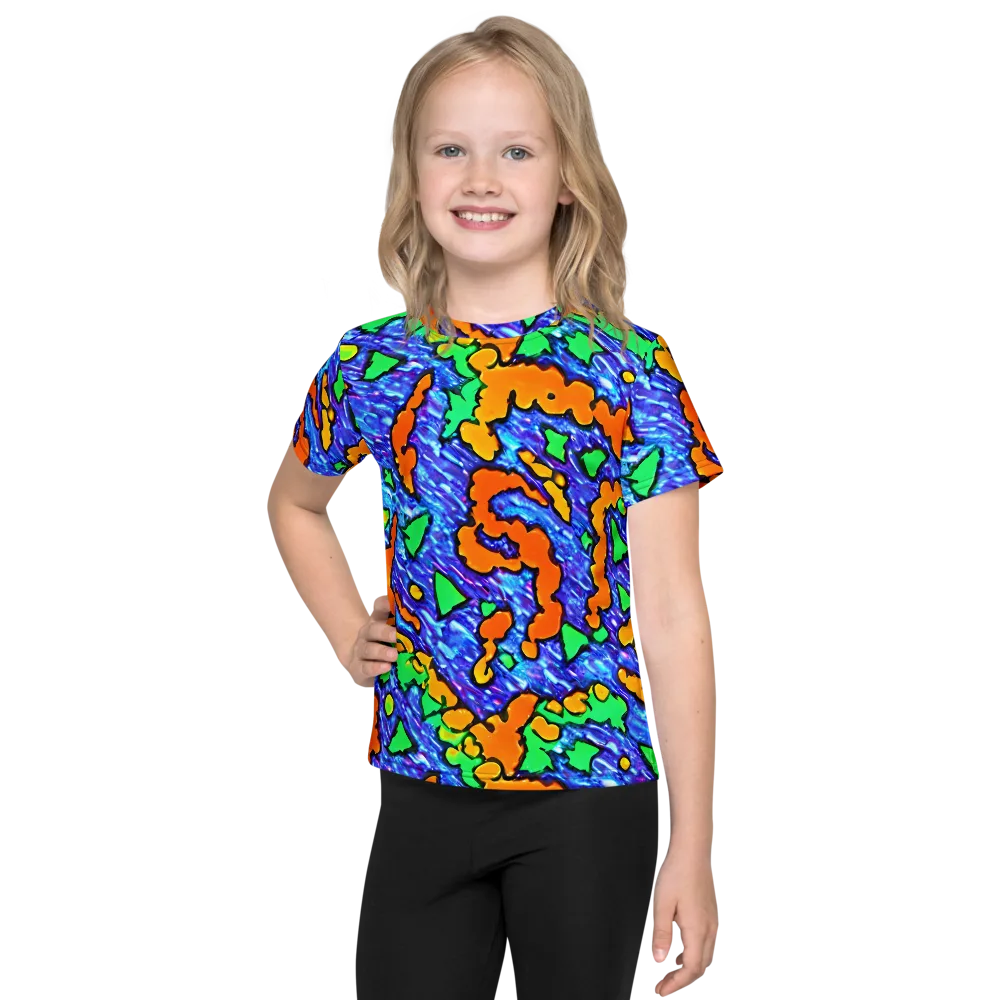 Azure Anarchy on Kids Crew Neck T-Shirt — Front