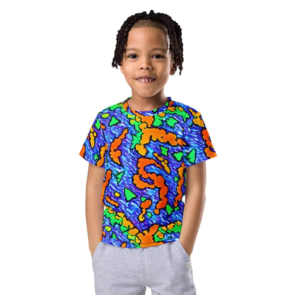 Azure Anarchy on Kids Crew Neck T-Shirt — Front
