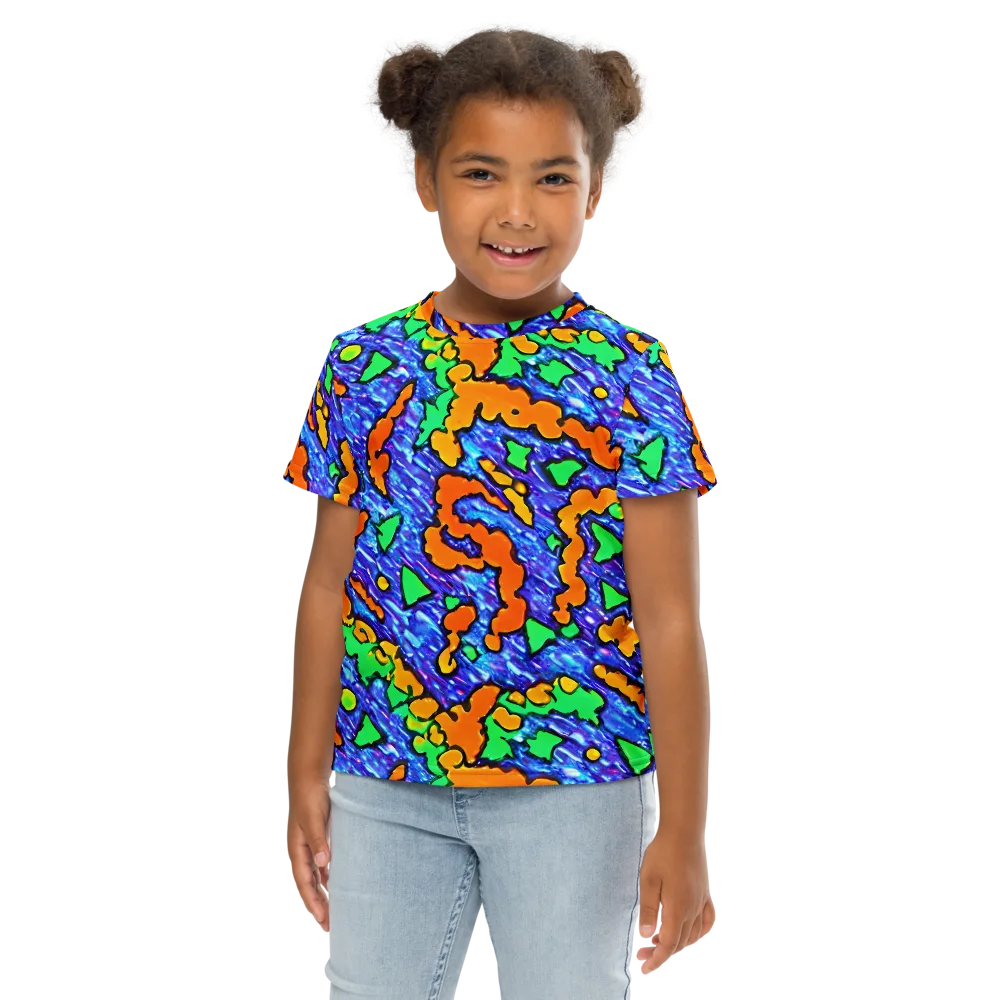 Azure Anarchy on Kids Crew Neck T-Shirt — Front