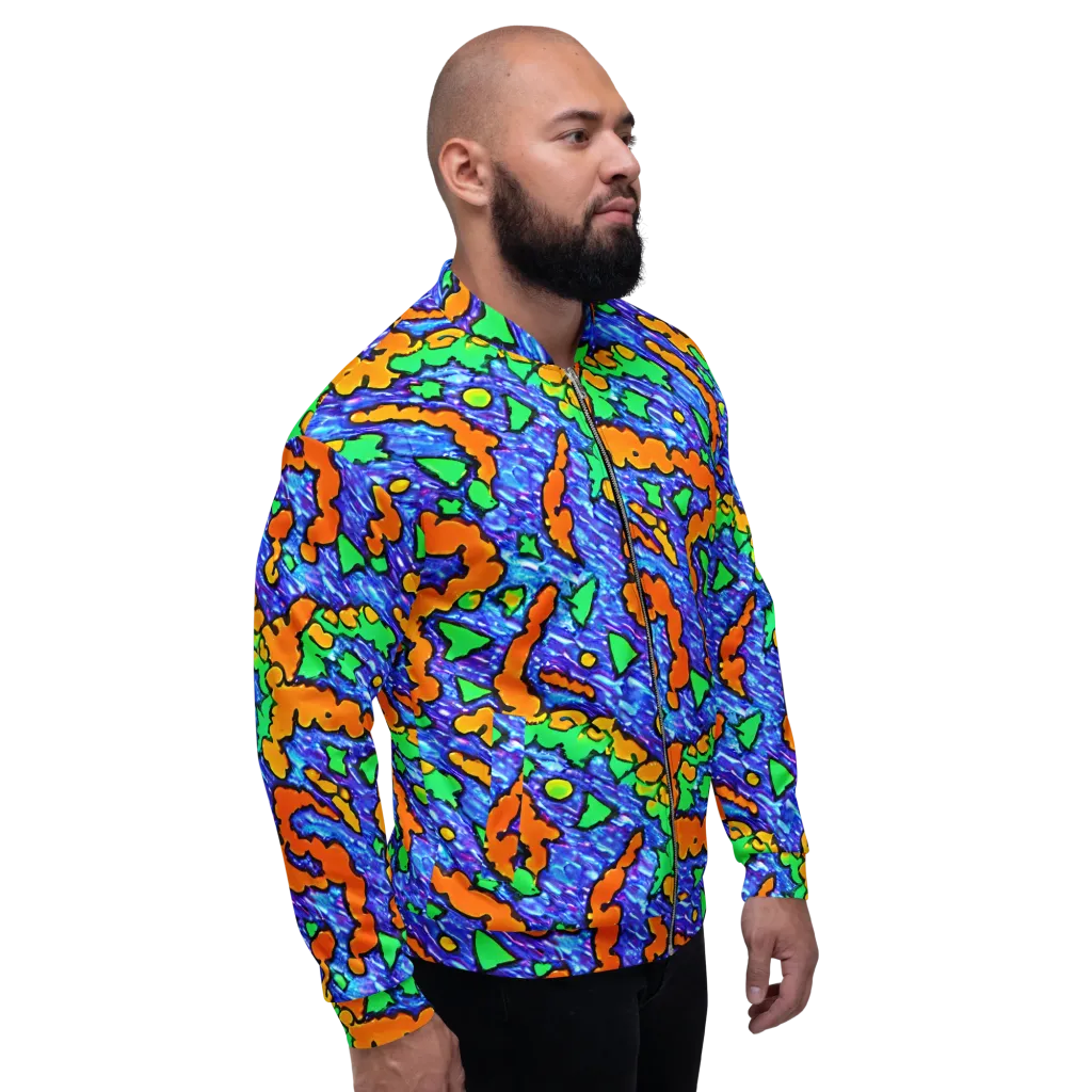 Azure Anarchy on Bomber Jacket — Right