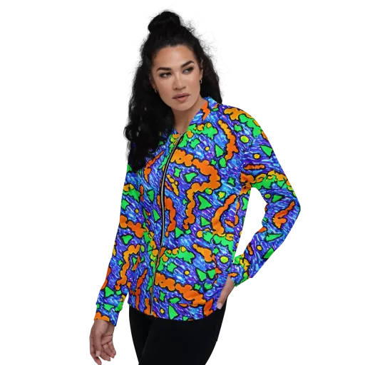 Azure Anarchy on a Bomber Jacket