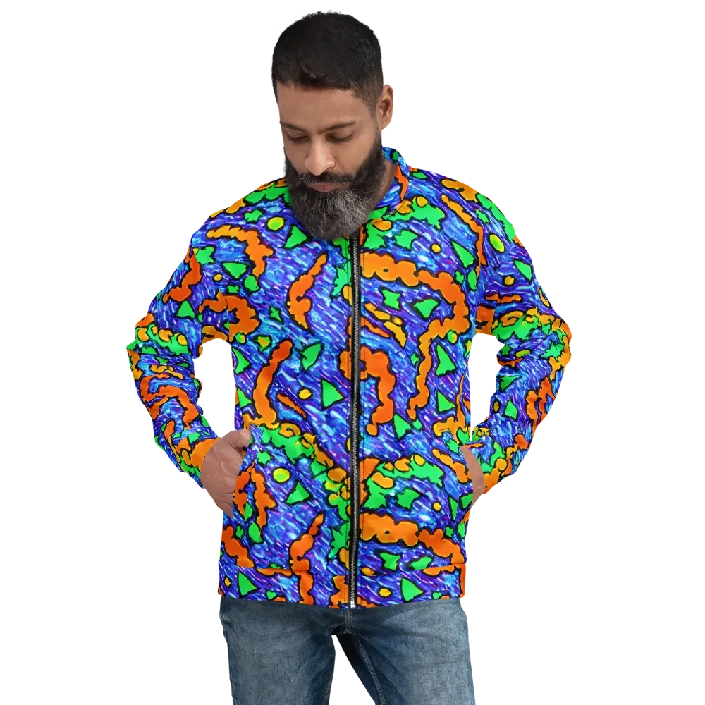 Azure Anarchy on Bomber Jacket — Front