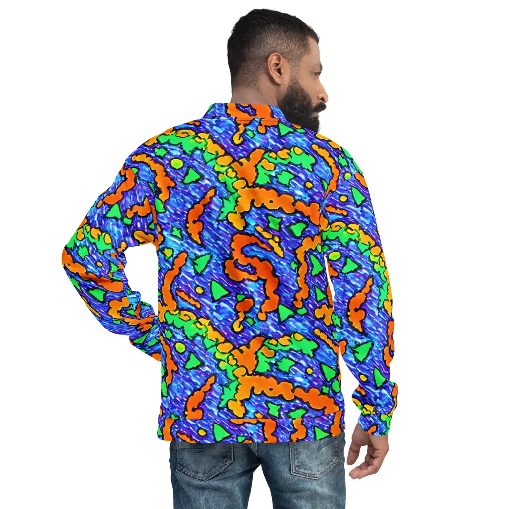 Azure Anarchy on Bomber Jacket — Back