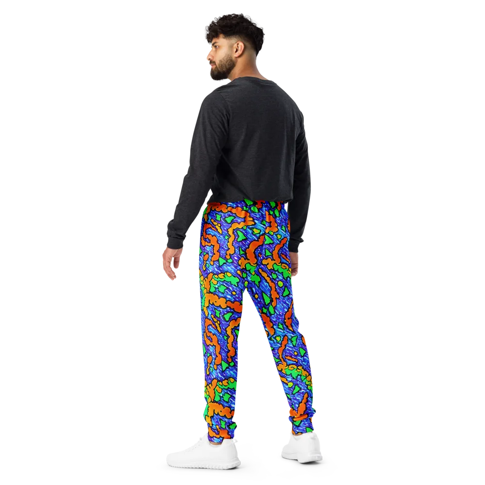 Azure Anarchy on Men's Joggers — Back