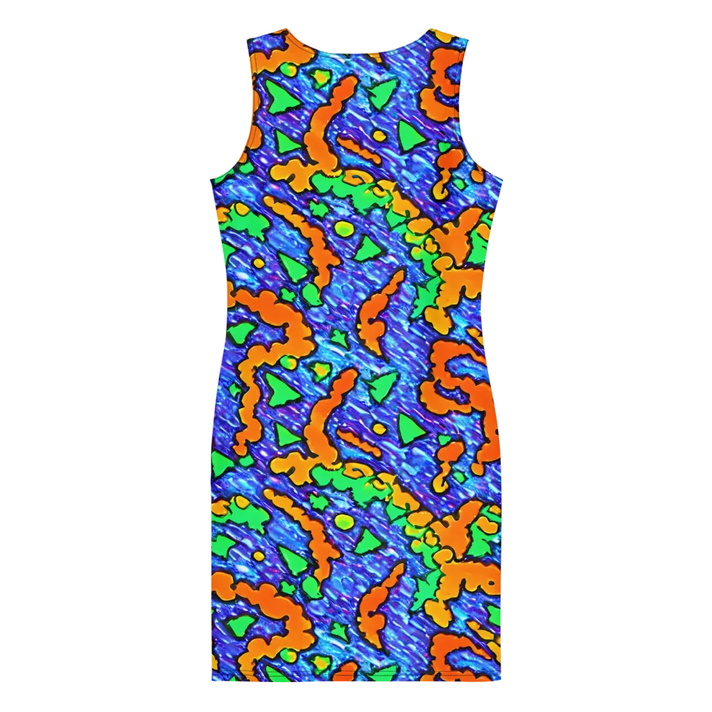 Azure Anarchy on Bodycon Dress — Back