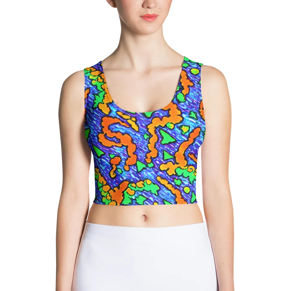 Azure Anarchy on Crop Top — Front