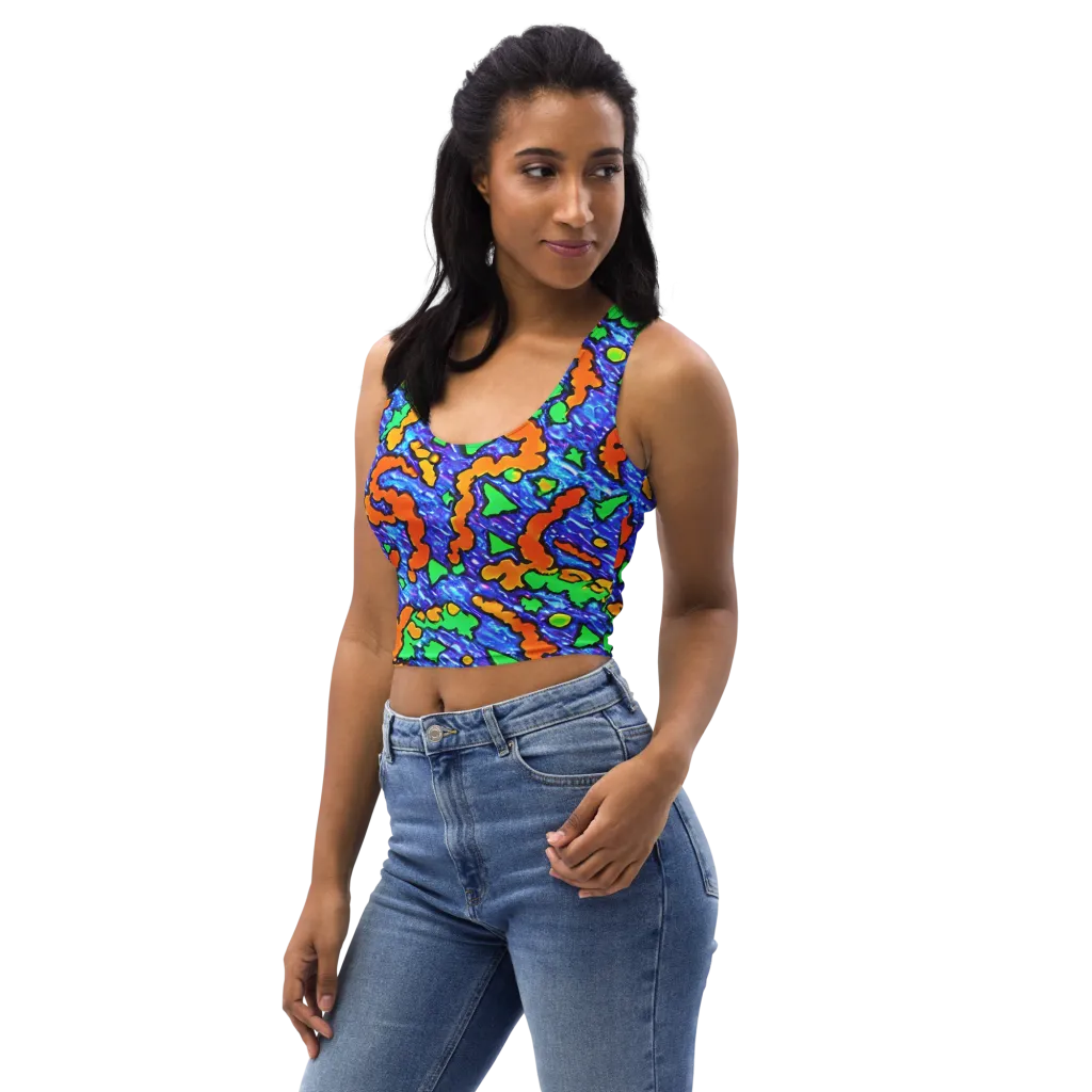 Azure Anarchy on Crop Top — Left Front