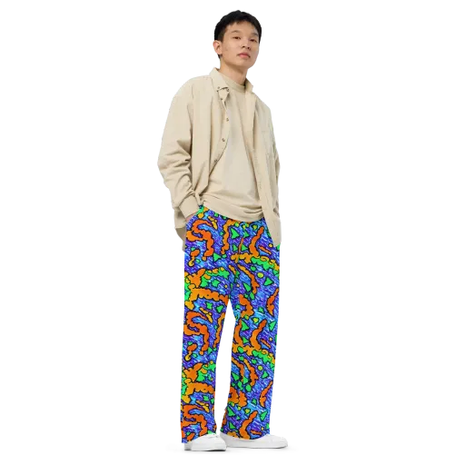 Azure Anarchy on a Wide-Leg Pants