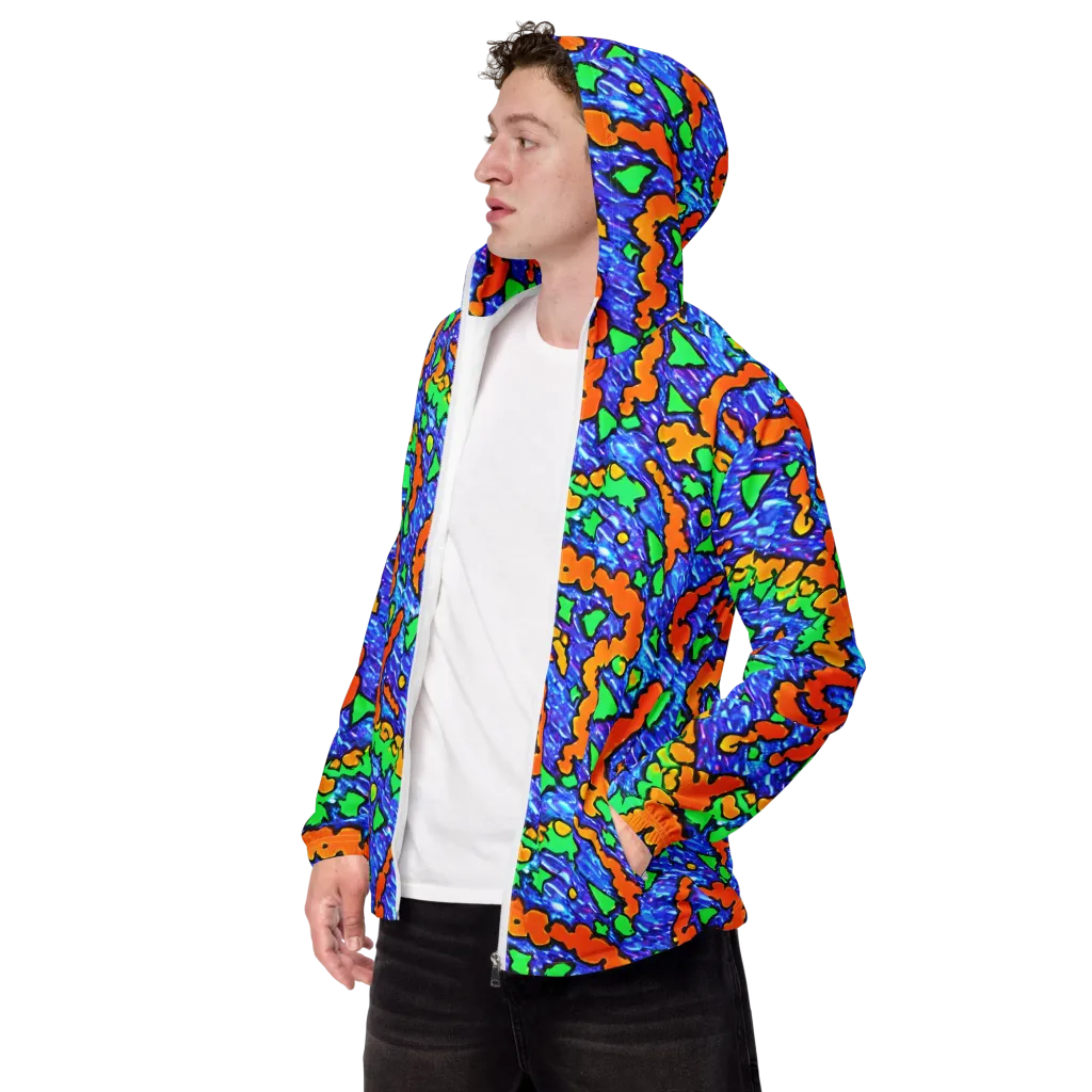 Azure Anarchy on Men's Windbreaker — Left Front