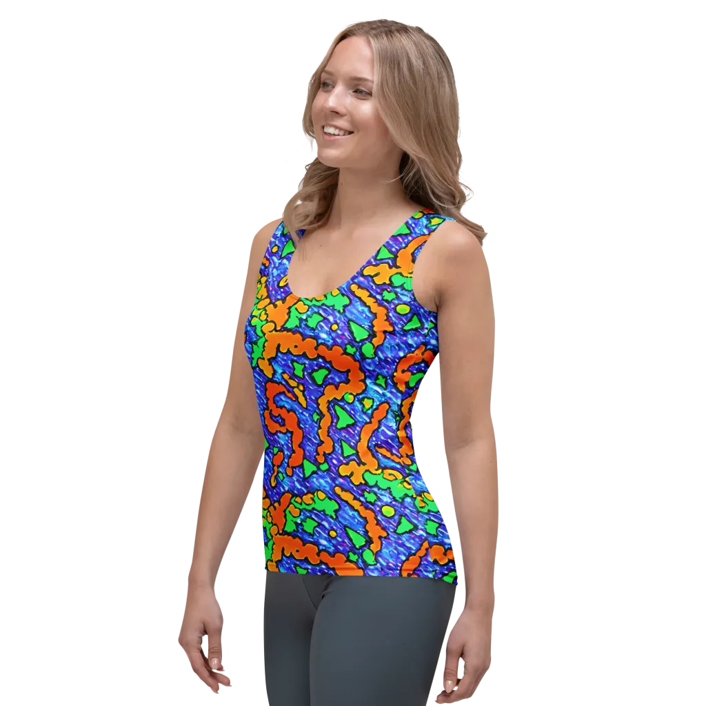 Azure Anarchy on Women's Tank Top — Left Front