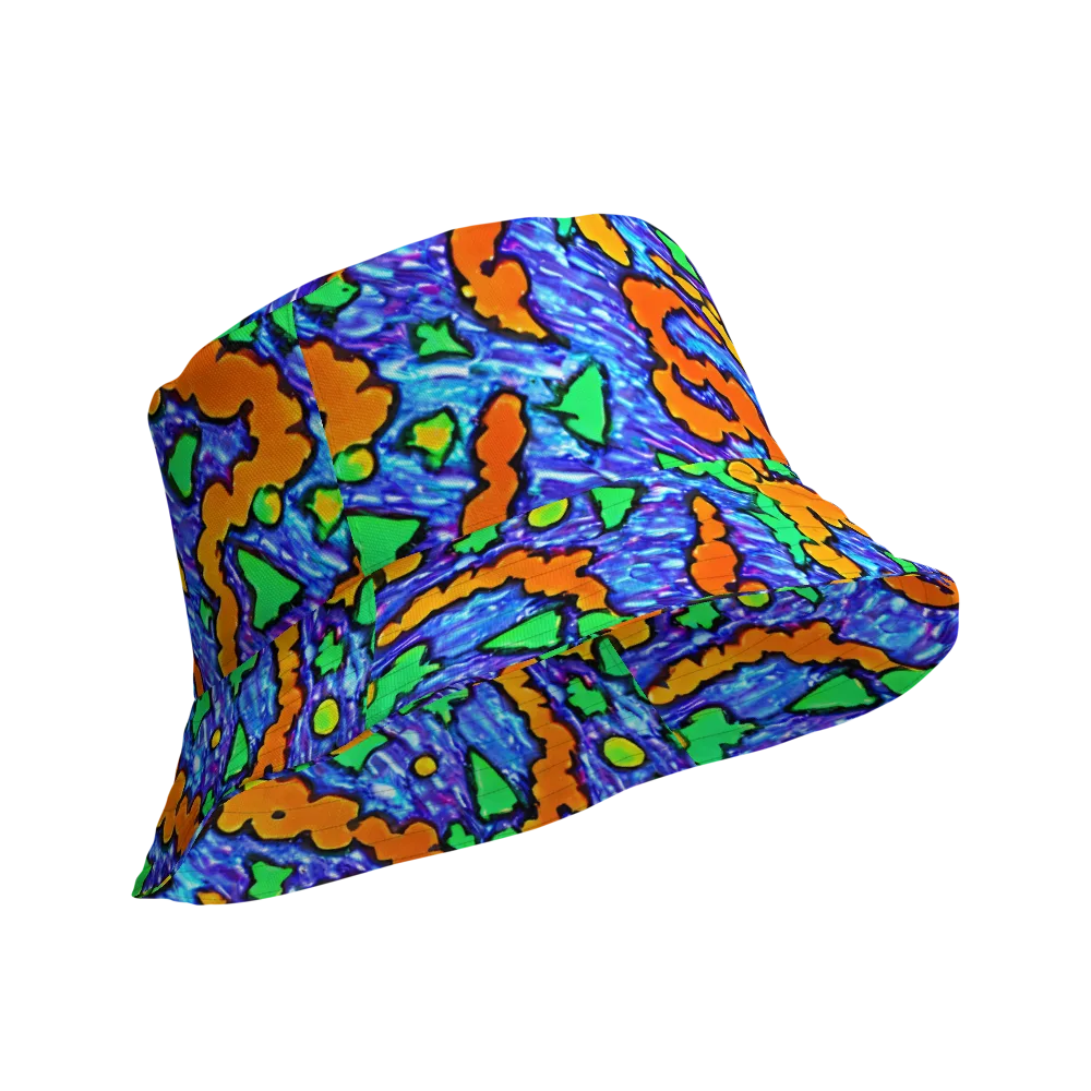 Azure Anarchy on Reversible Bucket Hat — Product details Outside