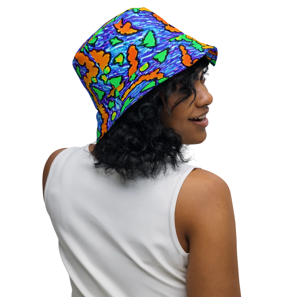 Azure Anarchy on Reversible Bucket Hat — Right Outside