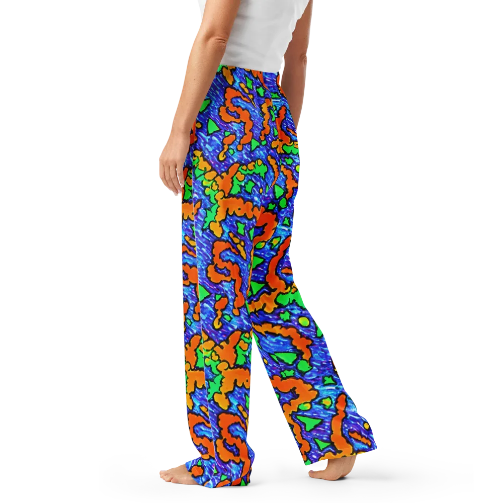 Azure Anarchy on Women's Pajama Pants — Left
