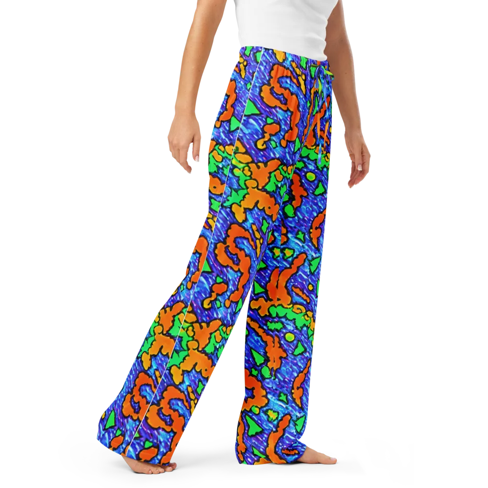 Azure Anarchy on Women's Pajama Pants — Right Front