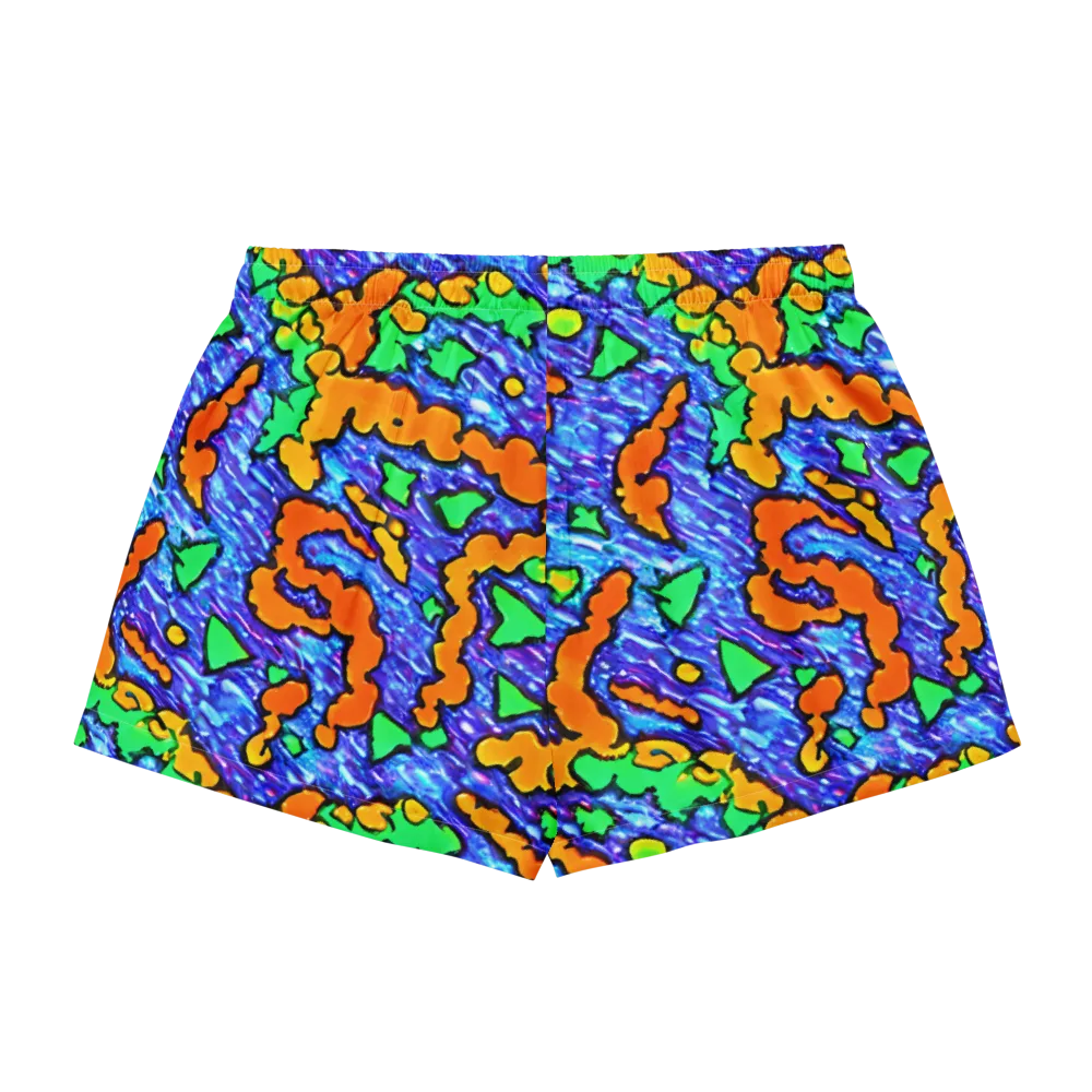 Azure Anarchy on Women's Pajama Shorts — Back