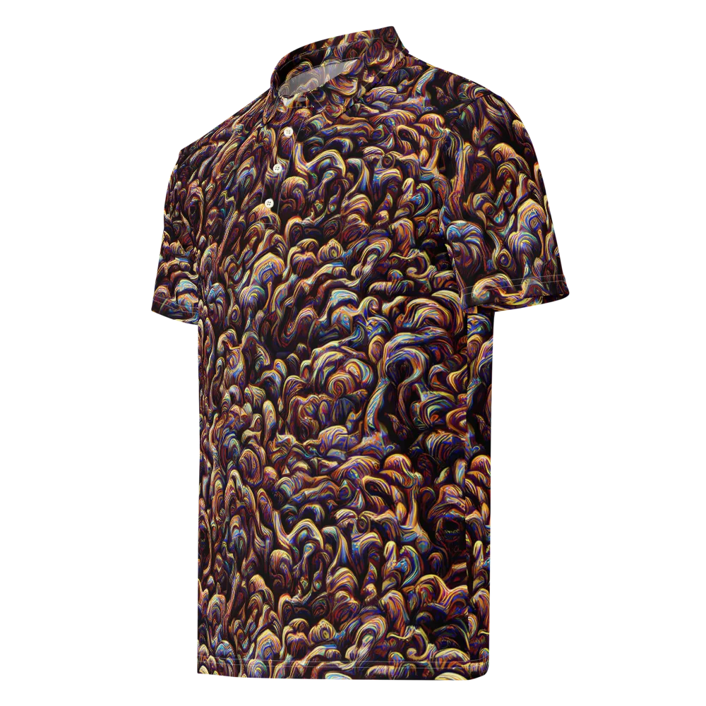 Riotous Radiance on Men's Slim Fit Polo Shirt — Left Front