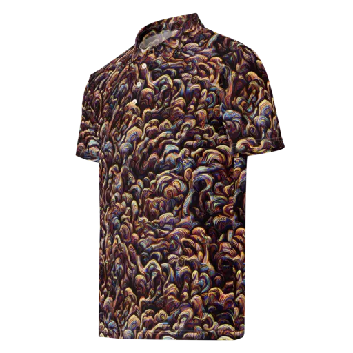 Riotous Radiance on a Men's Slim Fit Polo Shirt
