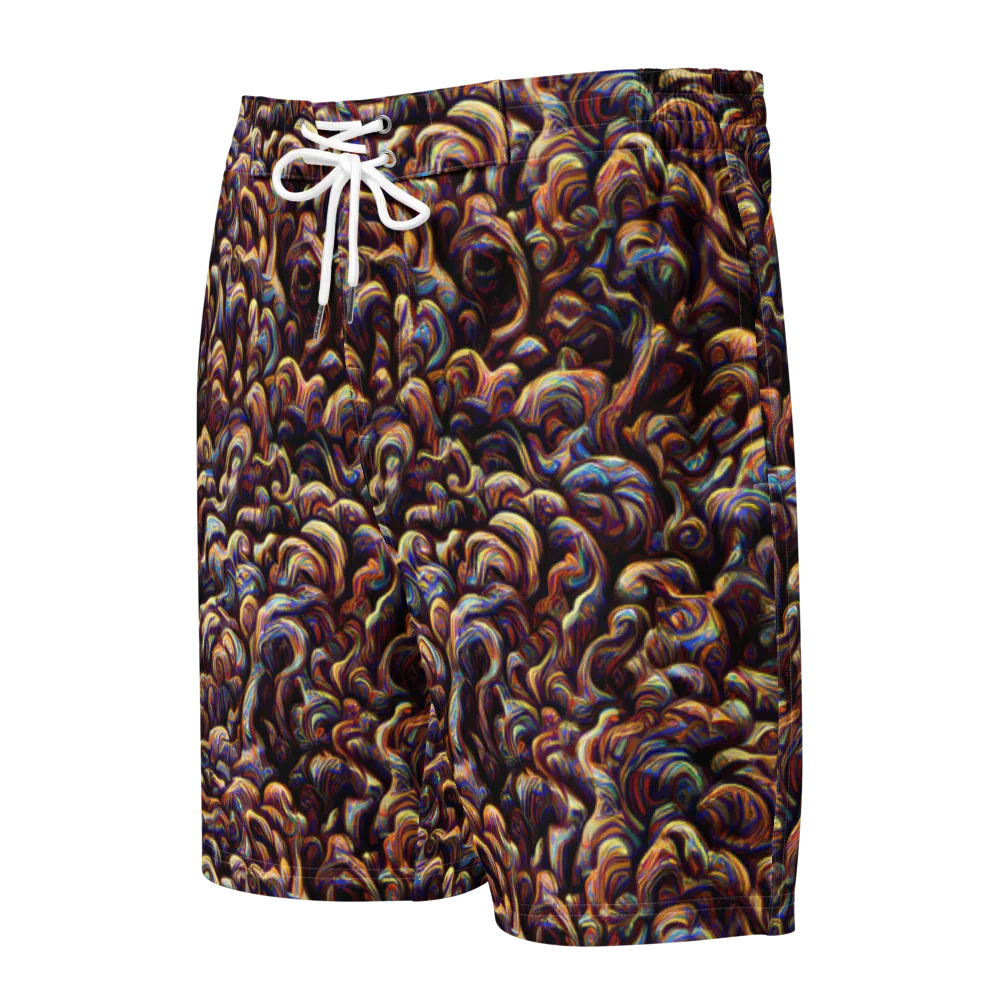Riotous Radiance on Men's Board Shorts — Front