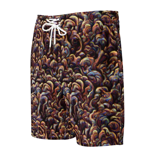 Riotous Radiance on a Men's Board Shorts