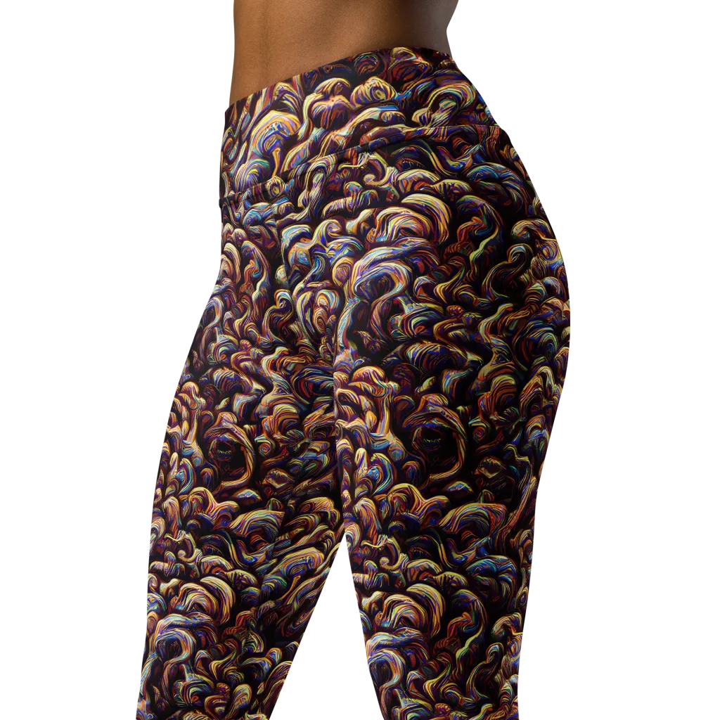 Riotous Radiance on Yoga Leggings — Left Front